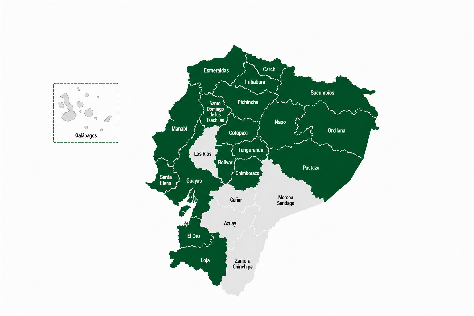 Mapa de impacto territorial de los proyectos de vinculación de la ESPE